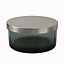 Boîte à coton Cokun Tanera en verre coloris vert Ø11 x H.5 cm
