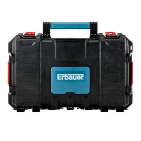 Boîte à outils vide Erbauer capacité 14,5 litres coloris noir, bleu, rouge en polypropylène L.56,4 x l.35 x H.16,5 cm