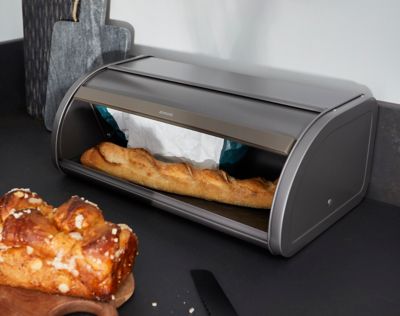 Boîte à pain en bambou coloris noir - Longueur 26 x Profondeur 16 x Hauteur 35,6 cm -PEGANE
