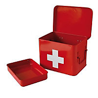 Boîte à pharmacie métal rouge Cooke & Lewis petit modèle