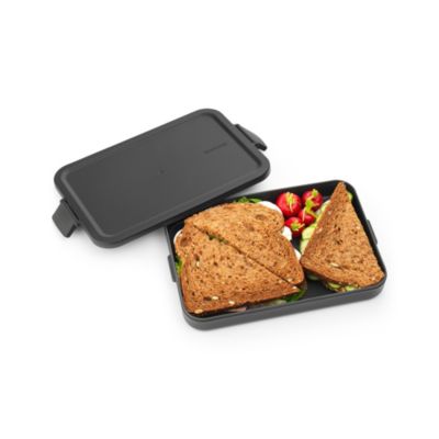Boîte à repas plate Brabantia Make & Take gris foncé