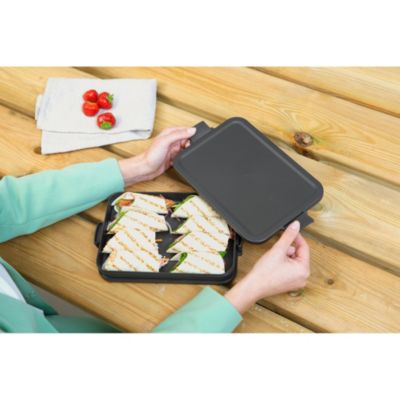 Boîte à repas plate Brabantia Make & Take gris foncé