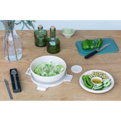 Boîte à salade ronde Brabantia Make & Take gris clair