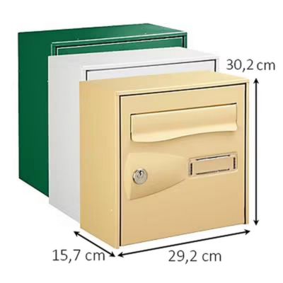 Boîte aux lettres 1 porte Diall Beige faible profondeur