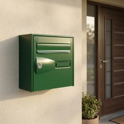 Boîte aux lettres 1 porte Diall Vert faible profondeur