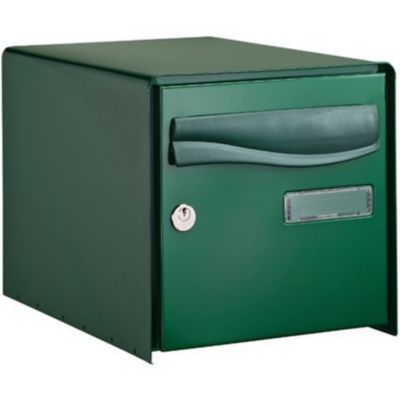 Boite aux lettres 1 porte Lys Vert acier resistant a la rouille Castorama