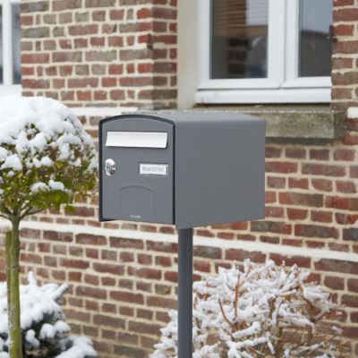 Boîte aux lettres 2 portes Decayeux Dôme Gris anthracite Ral 7016