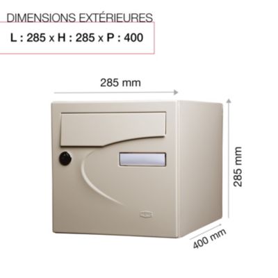 Boite aux lettres Préférence 2 portes ivoire mat 1015M
