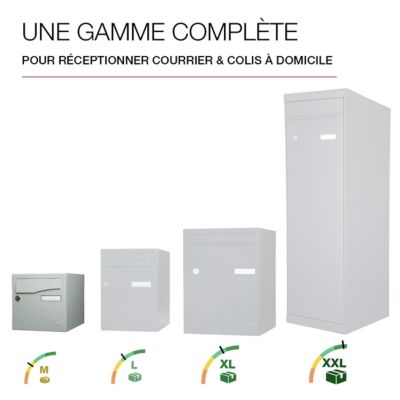 Boite aux lettres Préface 1 porte Gris polaire mat RAL 9006 M