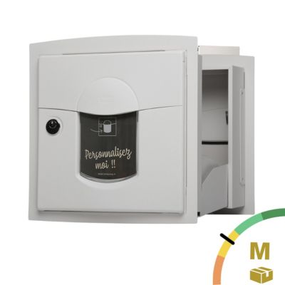 Boite aux lettres Soléa à encastrer 2 portes Blanc mat 9010M