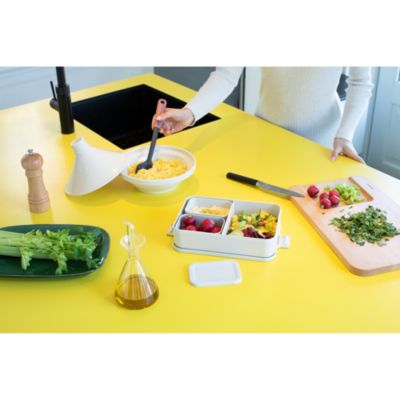 Boîte bento 3 compartiments Brabantia Make & Take gris clair