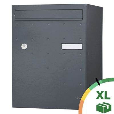 Boite à colis Atout 1 porte gris anthracite mat sablé RAL 7016 MS