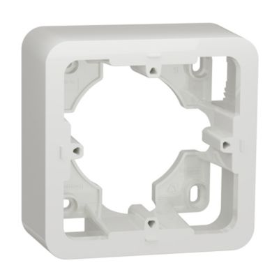 Boîte d'encastrement 1 poste saillie Schneider Electric Unica Déco blanc