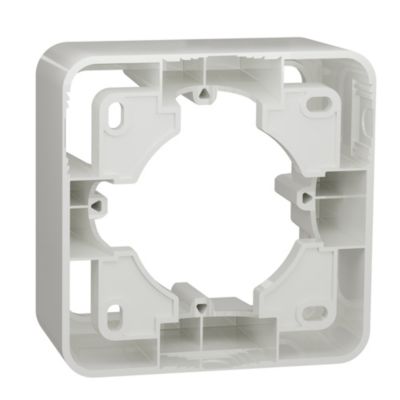Boîte d'encastrement 1 poste saillie Schneider Electric Unica Déco blanc