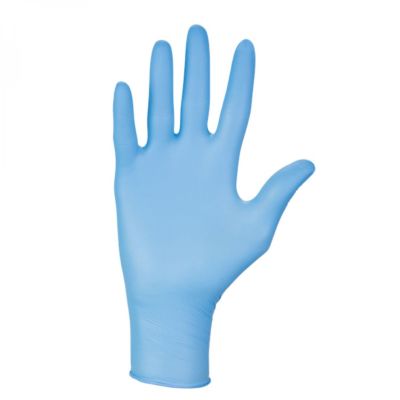 Boite de 100 gants en nitrile jetables - non poudrés - Taille S - Bleu - Vivezen