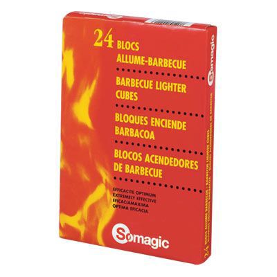 Boîte de 24 blocs allume-feu pour barbecue Somagic