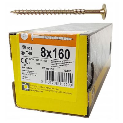 Vis à Tête Plate TORX DOMAX Pour Bois - Tailles #5, #6, #8, #10 - Lot Neuf