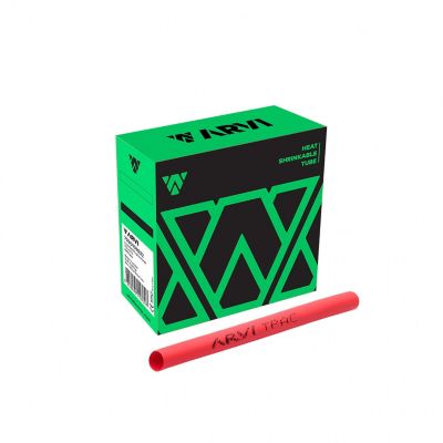 Boite De 5m De Gaine Thermorétractable Diamètre 18/9mm - Rouge - Restreint 2:1 - Paroi Fine - Arvi Tpac-18.0-vm