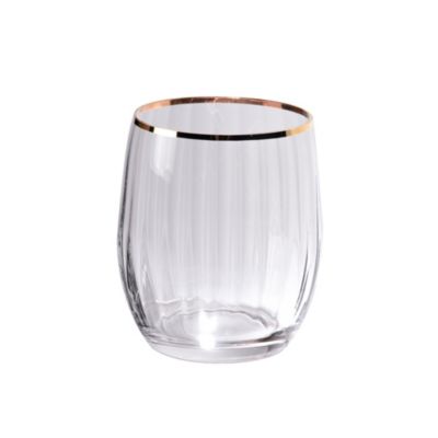Boite de 6 gobelets bas filet or 30 cl