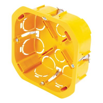 Boîte de dérivation à encastrer pour cloison sèche avec entrées et système de fermeture à vis Diall 100 x 100 x 40 mm
