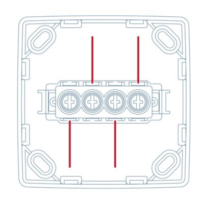 Boîte de dérivation monobloc en saillie Jacobsen Sigurd blanc complet