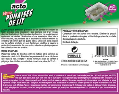 Boîte de détection punaise de lit Acto (x 4)