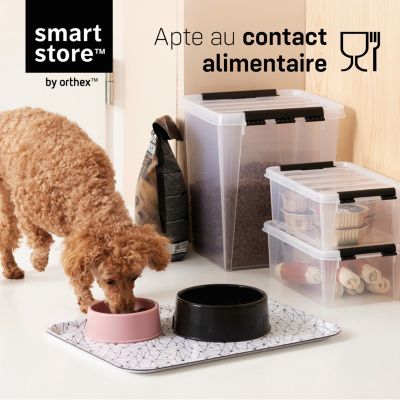 Boîte de rangement 14L empilable SmartStore Classic 15 Orthex P. 40 cm transparent avec 6 compartiments
