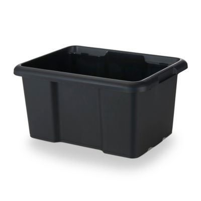 Boîte de rangement 14L Fitty H. 19,5 cm x L. 38 cm plastique noir