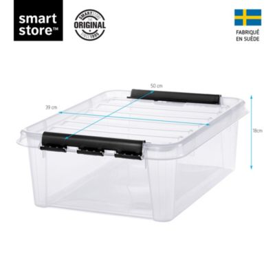 Boîte de rangement 21L empilable SmartStore Classic Orthex 24 P. 50 cm transparent