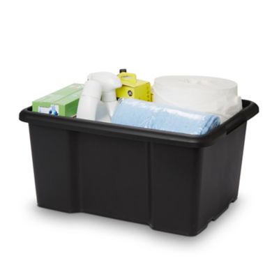 Boîte de rangement 26L Fitty H. 23 cm x L. 45,5 cm plastique noir