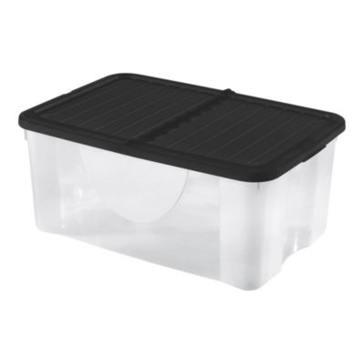 Boîte de rangement 41 L couvercle noir