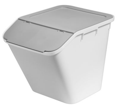 Boîte de rangement 51 L empilable SmartStore Collect Stack It Orthex P.55 cm blanc et gris