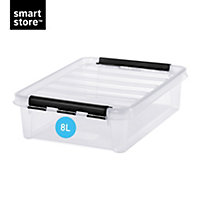 Boîte de rangement 8L empilable SmartStore Classic 14 Orthex P. 40 cm transparent