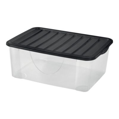 Boîte de rangement 9 L couvercle noir