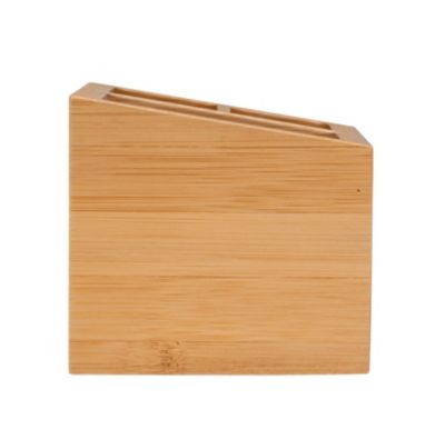 Boîte de rangement accessoires de salle de bains en bambou et rotin, 9x8.5x12 cm, Wenko Allegre