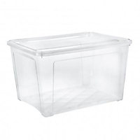 Boîte de rangement avec couvercle Combibox 145L transparent