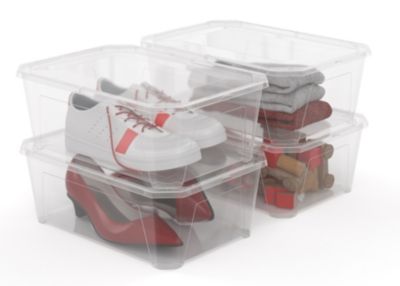 Boîte de rangement avec couvercle Fly Box 11L vendue par 4 pièces