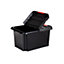 Boîte de rangement avec couvercle Stock'R 58L noir et rouge