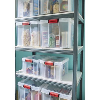 Boîte de rangement avec couvercle Sundis Clip’n store 17 L transparent