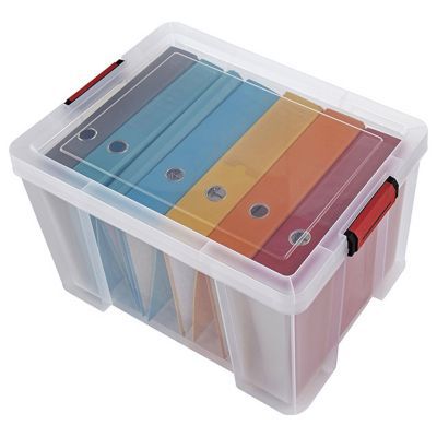 Boîte de rangement avec couvercle Sundis Clip’n store 45 L transparent