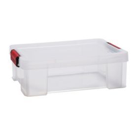 Boîte de rangement avec couvercle Sundis Clip’n store 9 L transparent
