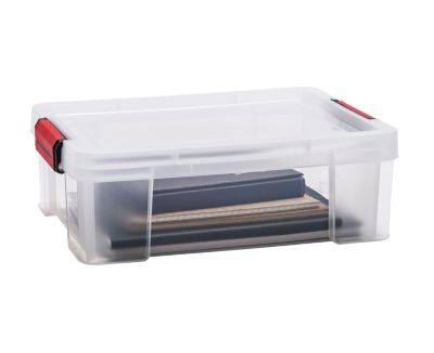 Boîte de rangement avec couvercle Sundis Clip’n store 9 L transparent