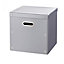 Boîte de rangement carrée avec couvercle Manhattan Mixxit coloris gris