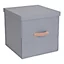 Boîte de rangement carrée avec couvercle Mixxit coloris gris