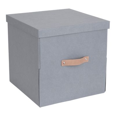 Boîte de rangement carrée avec couvercle Mixxit coloris gris