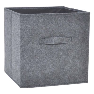 Boîte de rangement carrée en feutrine Mixxit coloris noir