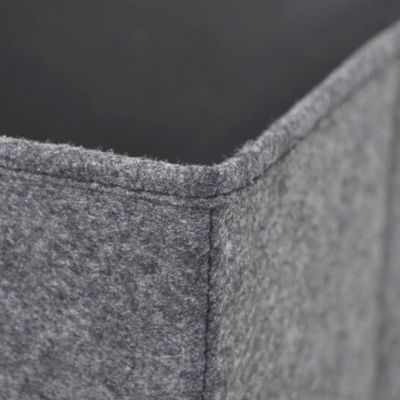 Boîte de rangement carrée en feutrine Mixxit coloris noir
