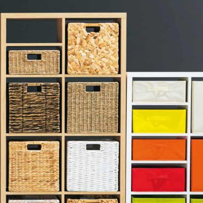 Boîte de rangement carrée en jonc de mer Mixxit Form