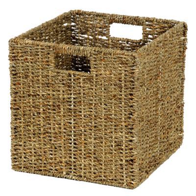 Petit panier de rangement en rotin avec couvercle, panier d'étagère tissé  en jonc de