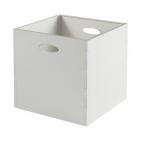 Boîte de rangement carrée en plastique Mixxit coloris blanc